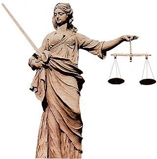 Загальновизнаний символ права й законного порядку, давньогрецька богиня Феміда