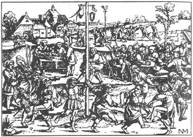 Деревенский праздник. Гравюра (XVI в.)