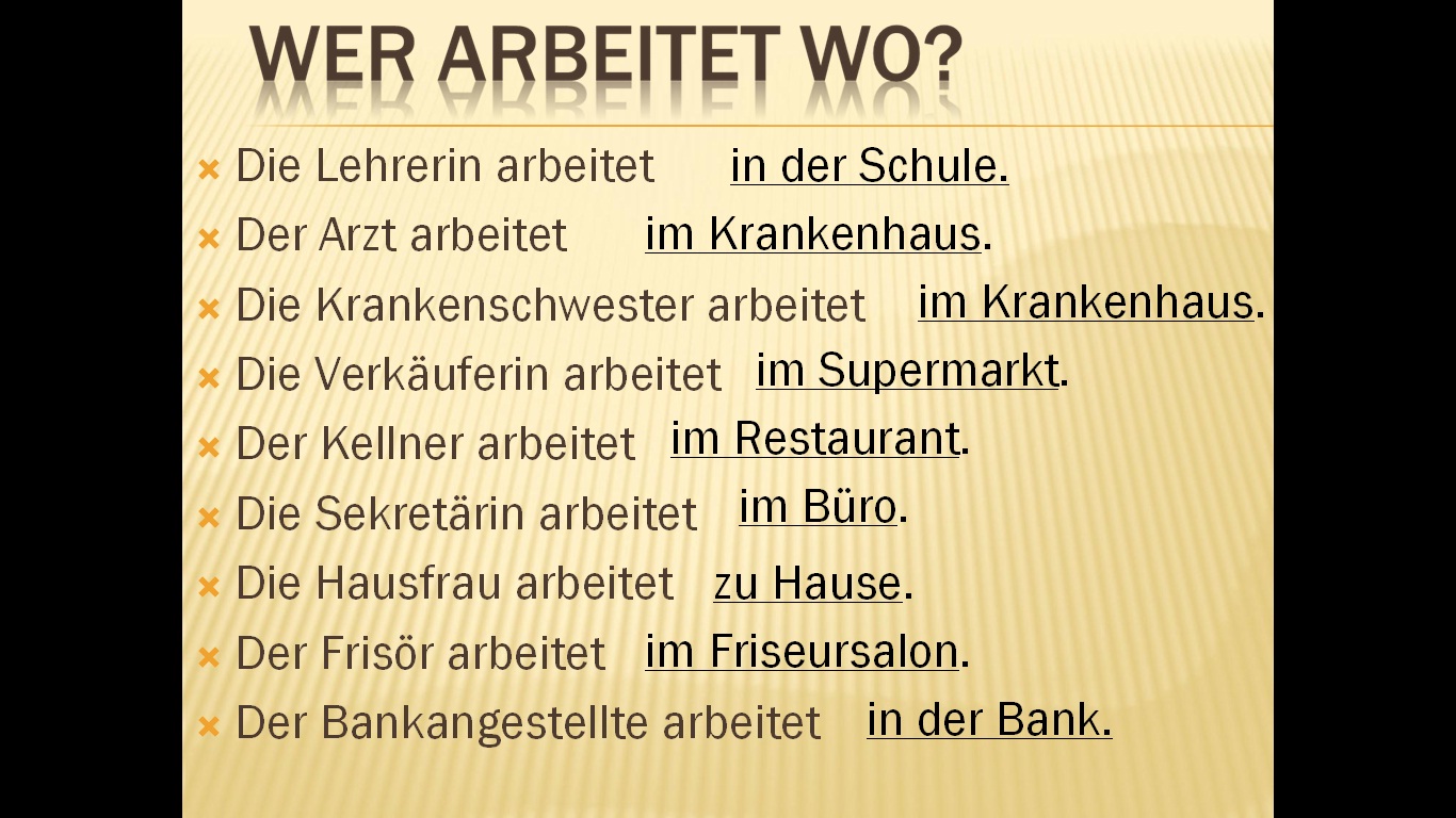 die Berufe