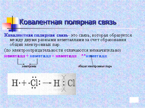 Ковалентная полярная связь