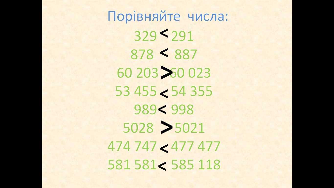 більше-менше: вправа