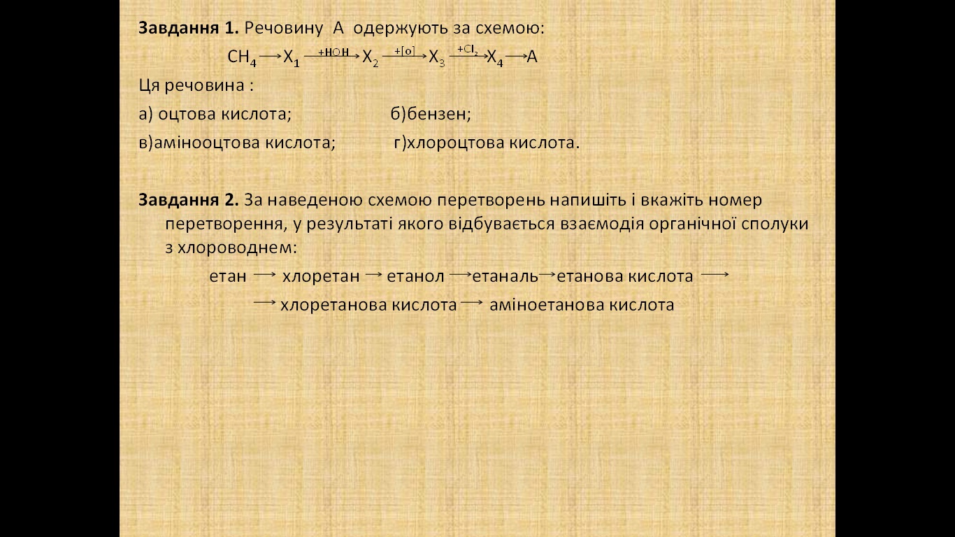 органічна хімія: задачі