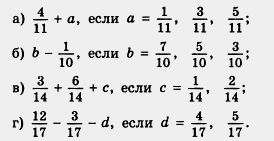 Сложение и вычитание дробей