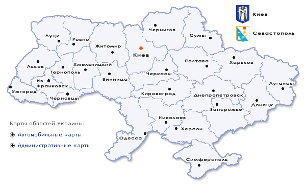 Карта Украины