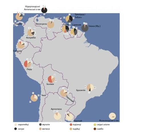 Політична карта Південної Америки
