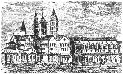 Аббатство Клюни Гравюра (XVII в.)